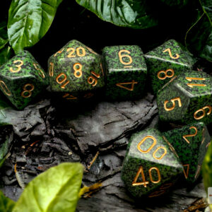 Σετ Ζάρια - 7 Dice Set Speckled Polyhedral Golden Recon